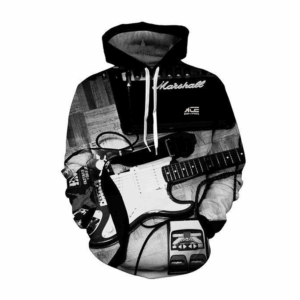 Black & Grey Graphic Pattern Hoodie