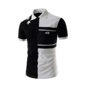 Black and White Polo Shirt