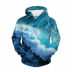 Sky Blue Galaxy Pattern Hoodie