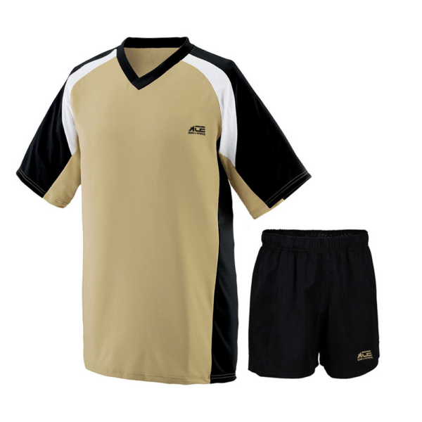 Beige & Black Shirt With Black Short