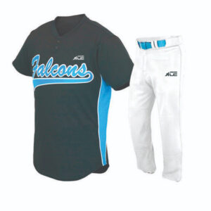 Black & Sky Blue Jersey With White Trouser