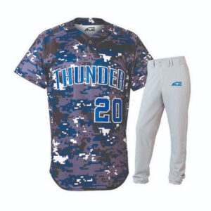 Blue Camouflage Jersey With Grey Trouser