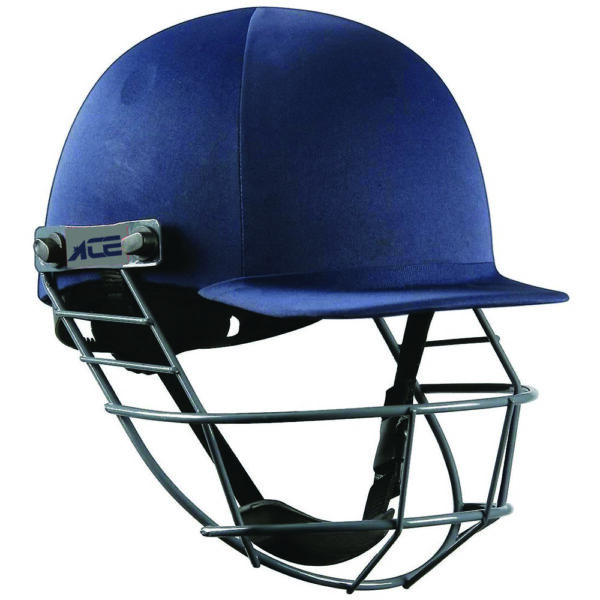 Blue Helmet With Grey Cover