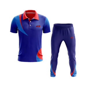Blue & Red Cricket Uniform