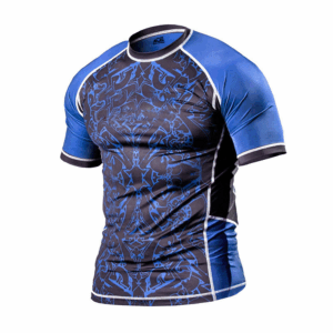 Black Blue Accent Compression Shirt