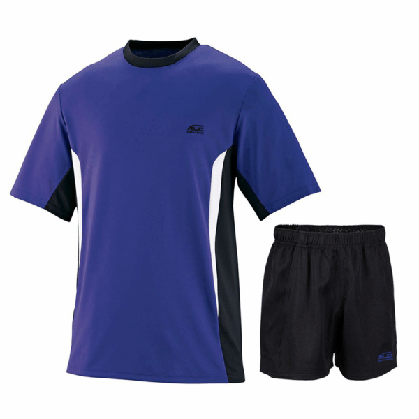 Shade of Blue Shirt With Black Short