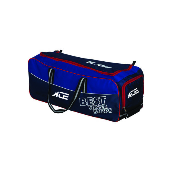 Blue Black Bag With Red Lines