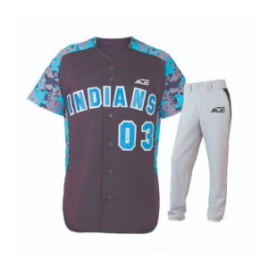 Dark Navy Jersey With Blue Accents & Grey Trouser
