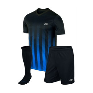Black & Blue Stripes Shirt With Black Short