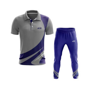 Gray & Purple Cricket Uniform