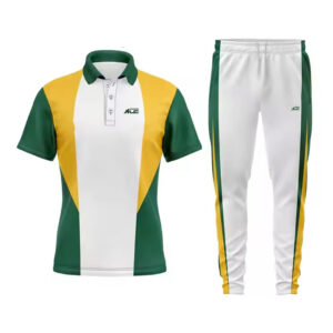Green Yellow & White Cricket Uniform