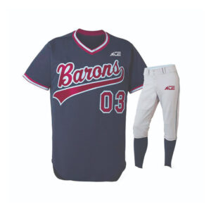 Navy Blue & Red & white Accent Jersey With Light Grey Trouser