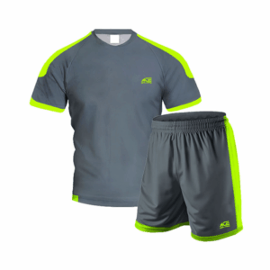 Grey & Parrot Green Shirt With Short