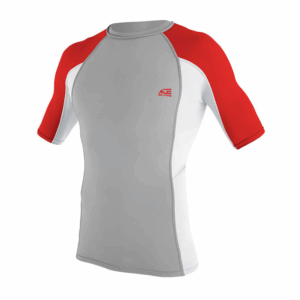 Grey White & Red Compression Shirt