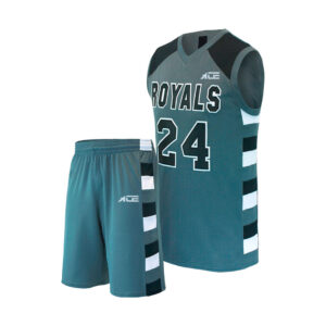 Bluish Green With Black And White Sided Jersey With Short