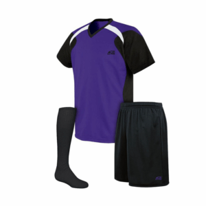 Purple & Black Shirt With Black Short