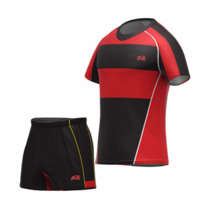 Red & Black Shirt With Black Short