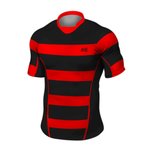 Red & Black Striped Compression Shirt