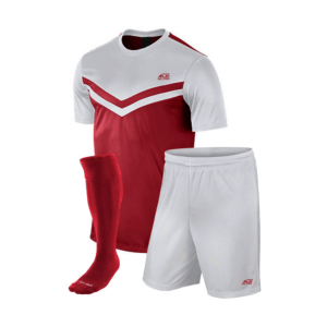 White & Maroon Shirt With White Short