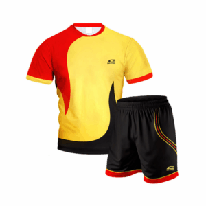 Yellow With Black & Red Accent With Black Short
