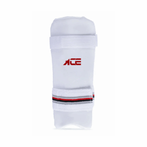 White With Red Elbow Pad