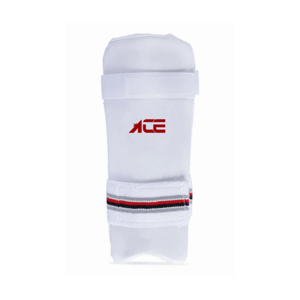 White With Red Elbow Pad