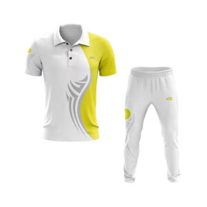 White & Yellow Cricket Uniform