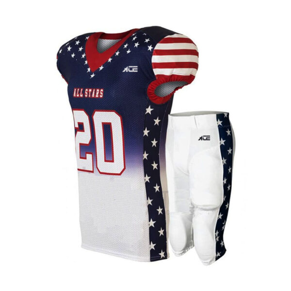 White & Blue Jersey With Pant