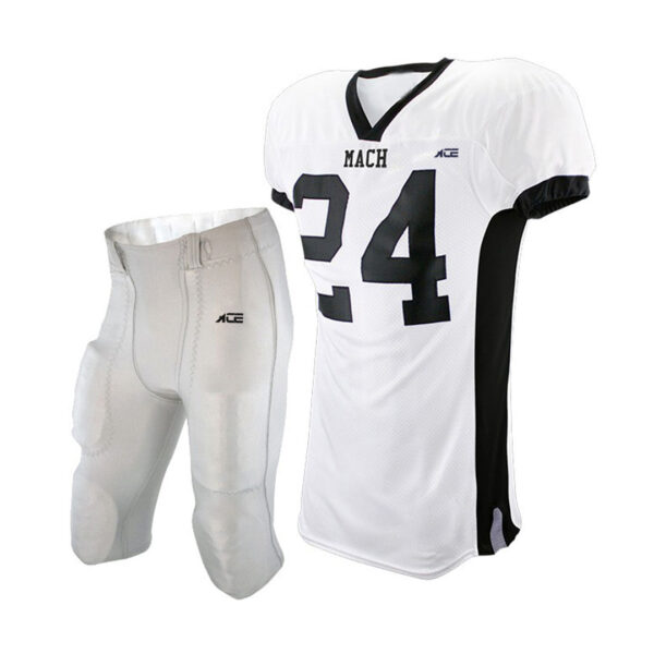 White & Black Jersey With Grey Pant