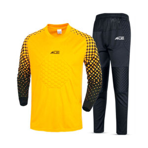 Yellow & Black Pattern Long Sleeve Shirt With Black Pant